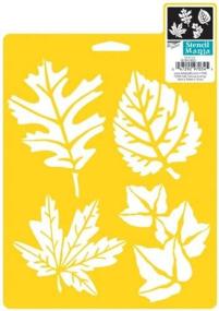 img 1 attached to 🍃 Delta Creative Stencil Mania: Еще Листья - Шаблоны 7 на 10 дюймов для искусства и ремесел