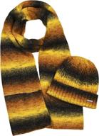 knitted beanie hat and scarf set for women, men & children by comté - vibrant colors, perfect for winter wardrobe logo