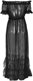 img 3 attached to 👗 Pleated Women's Dresses from XXXITICAT, Perfect for Nightclub and Shoulder Fashion