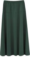 girls' basic stretch slinky knit a-line ankle length maxi skirt for ages 4-18 - baby o logo