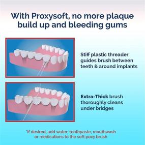 img 2 attached to 🦷 ProxySoft Bridge and Implant Cleaners: 6-Pack Dental Floss for Bridges and Implants with Extra-Thick Proxy Brush for Optimal Oral Hygiene