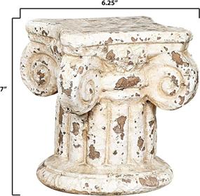 img 1 attached to 🏺 Shop the Stylish Creative Co-op Distressed Terracotta Column Pedestal for a Creamy Vintage Vibe – 7"H x 6.25"W x 6.25"D!