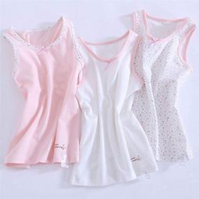 img 3 attached to 👚 Breathable Girls' Clothing: GLEAMING GRAIN Printed Undershirts in Tops, Tees, and Blouses