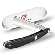 💰 gold dollar straight razor with vintage wooden handle - razor for men & barbers, shaving ready (no stabilizer) logo