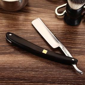 img 1 attached to 💰 GOLD DOLLAR Straight Razor with Vintage Wooden Handle - Razor for Men & Barbers, Shaving Ready (No Stabilizer)