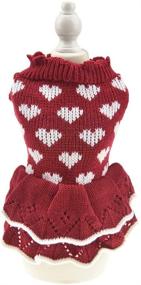 img 1 attached to 🎄 Red Winter Christmas Dog Princess Dress, Small Dog Sweaters for Female Dogs - Ideal for Dachshunds, Chihuahuas, Corgis (Size S - Bust 13.7 inches)