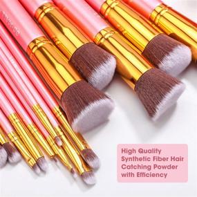 img 2 attached to 🎨 BS-MALL New 14 Pcs Makeup Brushes: Premium Synthetic Kabuki Brush Set for Flawless Cosmetics Application