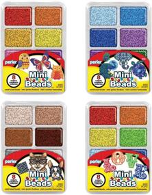 img 3 attached to 💡 Optimized Search: Perler Mini Beads Tray Bundle - Warm, Cool, Neutral, and Rainbow with Tweezers and Pegboards for Creative Projects