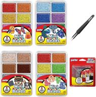 💡 optimized search: perler mini beads tray bundle - warm, cool, neutral, and rainbow with tweezers and pegboards for creative projects logo