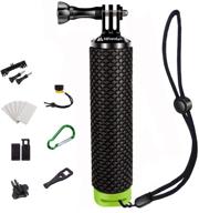 📸 mipremium waterproof floating hand grip: ideal gopro accessory for water sports and action cameras (green) - includes free accessories! logo