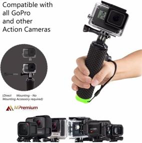 img 1 attached to 📸 MiPremium Waterproof Floating Hand Grip: Ideal GoPro Accessory for Water Sports and Action Cameras (Green) - Includes Free Accessories!