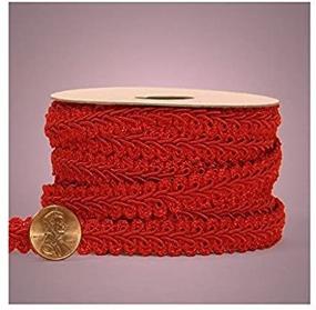 img 1 attached to 🔴 10yd Red Gimp Braid Trim, 5/8 Inch