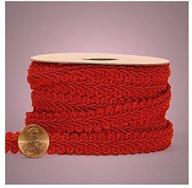 🔴 10yd red gimp braid trim, 5/8 inch logo