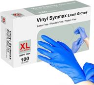 🧤 blue exam synmax vinyl gloves - 100pcs, powder free, latex free, medical grade disposable gloves logo