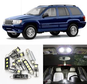 img 4 attached to 🚗 LED Interior Dome Roof Light - Jeep Grand Cherokee LED Light Kit (1999-2004) - Accessories for Map Dome Trunk License Light - 11pcs/pkg