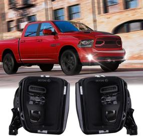 img 4 attached to 🚙 Z-OFFROAD Новая версия LED противотуманных фар для Dodge Ram 1500: 2013-2018 Замена фар противотуманных фар бампера - черные (1 пара)