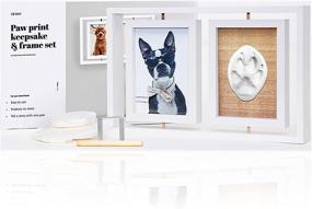 img 4 attached to 🐾 KIRI Pet Pawprint Keepsake Picture Frame - Preserve Memories of Your Beloved Pet. Gift for Pet Lover, Ideal for Pet Memorials and Remembrance
