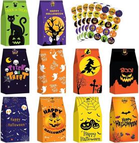 img 4 attached to Pack Halloween Treats Bags Stickers