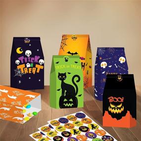 img 3 attached to Pack Halloween Treats Bags Stickers