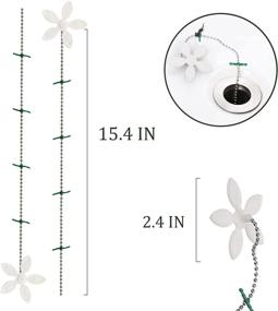 img 3 attached to 🌸 6 Pack Flower Shower Drain Protectors with Hair Filter Chain Hook - Catcher Strainer Hair Snare for Bathroom, Kitchen, Toilet Sewer Clog Dredge