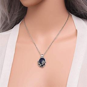 img 2 attached to 3-Pack Unisex Vampire Diaries Elena Sapphire Crystal Daylight Ring and Katherine Sapphire Crystal Pendant Daywalking Necklace for Fans - PPX