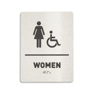 accessible restroom bathroom compliant aluminum logo