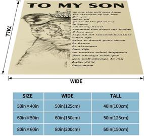 img 3 attached to 🦁 Tвейнард Львиный письмовой плед: Воодушевляющая положительная поддержка мамы и любовь к сыну | Плед воздушной почты из фланели 60"x80