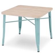 🌈 delta children bistro kids play table - enhance arts & crafts, snack time, homeschooling, homework & more! eggshell aqua with driftwood – a perfect fit! logo