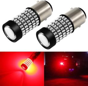 img 4 attached to Phinlion 1157 LED Brake Light Bulbs - High Lumen Output of 2800 Lumens - Ultra Bright 3014 103SMD Red LED Bulb - 2057 2357 7528 BAY15D Bulb for Turn Signal, Blinker, Tail, and Stop Lights