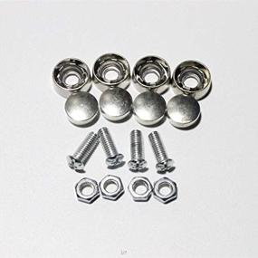 img 3 attached to 🔩 Set of 4 License Plate Frame Bolt Screws Fasteners with Corrosion Resistant Zinc Metal Safety Screw Caps – Onwon Stainless Steel Rust Resistant