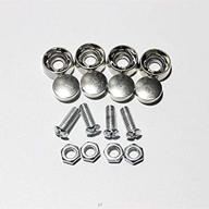 🔩 set of 4 license plate frame bolt screws fasteners with corrosion resistant zinc metal safety screw caps – onwon stainless steel rust resistant logo