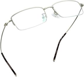 img 4 attached to 👓 LifeArt Alloy Semi-Rimless Blue Light Blocking Reading Glasses: Reduce Eyestrain, Perfect for Gaming, TV & Computer Use - Anti Glare, Men's Silver Glasses (0.00 Magnification)