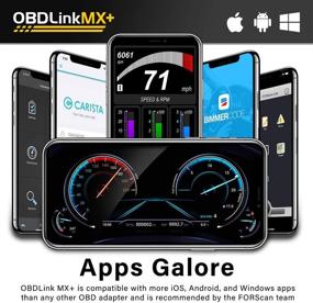 img 2 attached to Улучшите свой диагностический опыт с помощью OBDLink MX+ OBD2 Bluetooth-сканера для iPhone, Android и Windows