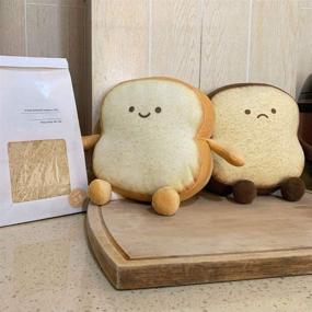 img 2 attached to 🍞 VHYHCY Toast Bread Pillow: Adorable Plush Toy Sofa Pillow for Toast Lovers!