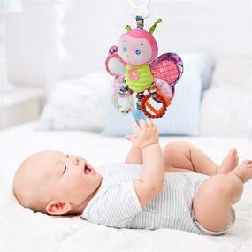 img 2 attached to 🦋 Baby Rattles Toys with Teether & Pram Bed Bell - Perfect Gifts for Babies aged 3 Months+ (Butterfly)