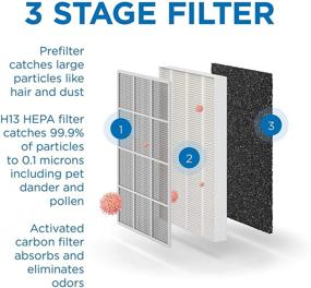 img 1 attached to 🔍 Medify MA-50 Replacement Filter for Smoke, Smokers, Dust, Odors, Pet Dander - 3-in-1 with Pre-filter, H13 HEPA, and Activated Carbon - Achieves 99.9% Removal - Pack of 2