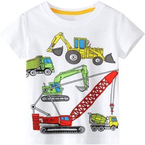 img 3 attached to Cotton Shorts Cartoon Excavator Clothing