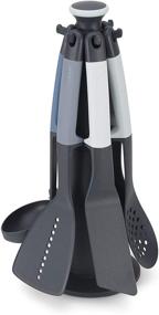 img 4 attached to 🌟 Convenient and Stylish: Joseph Joseph Elevate Carousel Nylon Kitchen Utensil Set with Rotating Stand, 6-piece in Sky Color