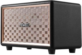 img 4 attached to 🔊 TEWELL Computer Speaker - Vintage Bluetooth Speakers with 24W HD Audio, Enhanced Bass and Treble, Volume Control Knob, Toggle Switch, and 3.5mm AUX Input