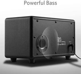 img 3 attached to 🔊 TEWELL Computer Speaker - Vintage Bluetooth Speakers with 24W HD Audio, Enhanced Bass and Treble, Volume Control Knob, Toggle Switch, and 3.5mm AUX Input