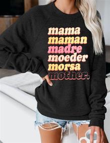 img 3 attached to 👚 Cute and Comfy Mama Sweatshirt: Blooming Jelly Women's Crewneck Long Sleeve Tops with Casual Letter Print - Graphic Pullover for a Stylish Casual Look