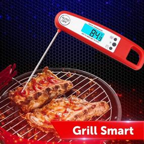 img 3 attached to Water-Resistant Digital BBQ Thermometer - Super Accurate Meat, Food, and Candy Probe for Instantaneous Readings