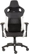 corsair ww t1 gaming chair with racing design in black and white логотип