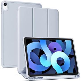 img 4 attached to 📱 Arae iPad Air 4 Case 10.9 inch [4th Generation] - Enhanced Corners Protection, Multi-Angle Viewing, Pencil Holder, Kickstand and Auto Wake/Sleep Functionality - Baby Blue