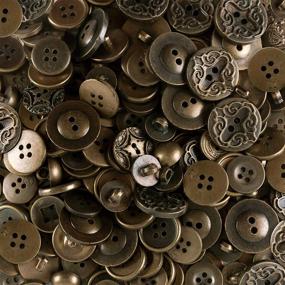 img 4 attached to 🔘 130 Pack of Gold Scrambled Assortment Buttons for Arts & Crafts, Decoration, Collections, Sewing, and Fashion - Different Sizes 3/8" to 1