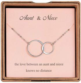 img 4 attached to Silver Necklace Gift Set for Aunt and Niece - Augonfever Aunt Niece Gifts