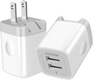 ailkin foldable usb wall charger, 2pack dual port quick charger adapter replacement for iphone 11pro max/x/xs/xr/8/7/6s plus, samsung galaxy s10/s9/s8 edge, lg, htc, kindle - 2.4amp logo