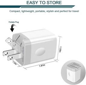 img 3 attached to AILKIN Foldable USB Wall Charger, 2Pack Dual Port Quick Charger Adapter Replacement for iPhone 11Pro Max/X/XS/XR/8/7/6S Plus, Samsung Galaxy S10/S9/S8 Edge, LG, HTC, Kindle - 2.4Amp