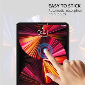 img 1 attached to [2+3 Packs] PULEN iPad Pro 11 2021 & 2020 Screen Protector with Camera Lens Protector - HD Clear, Easy Installation, Anti-Scratch Tempered Glass Compatible with Apple Pencil and Face ID