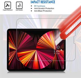 img 2 attached to [2+3 Packs] PULEN iPad Pro 11 2021 & 2020 Screen Protector with Camera Lens Protector - HD Clear, Easy Installation, Anti-Scratch Tempered Glass Compatible with Apple Pencil and Face ID